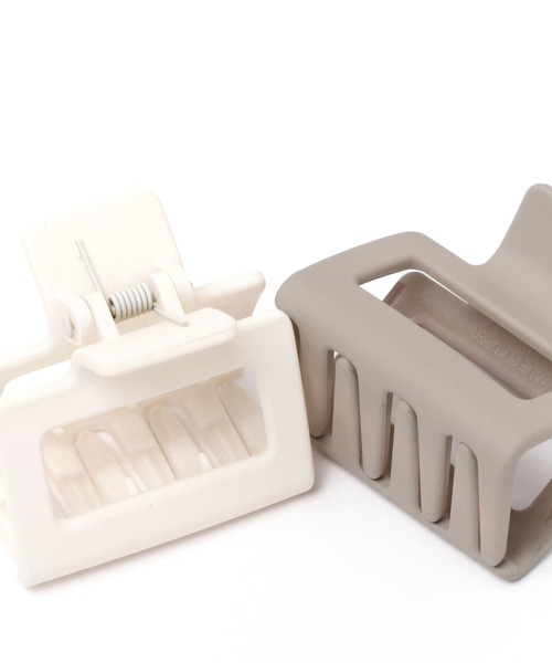 LEPSIM（レプシィム）の「スクエアミニバンスクリップ　186723（バレッタ/ヘアクリップ・レディース・グリーン/アイボリー/ベージュ系その他・ONE SIZE）」の6枚目の写真