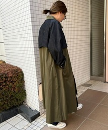 LBC | デニム切り替えステンカラーコート(ステンカラーコート)