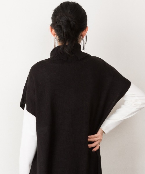 atONE(アットワン)の「atONE ハイネックロングベスト(ベスト・レディース・ブラック/モカ/ライトグレー・M-L/4L~5L/LL~3L)」の20枚目の写真