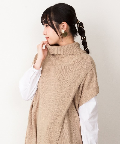 atONE(アットワン)の「atONE ハイネックロングベスト(ベスト・レディース・ブラック/モカ/ライトグレー・M-L/4L~5L/LL~3L)」の10枚目の写真