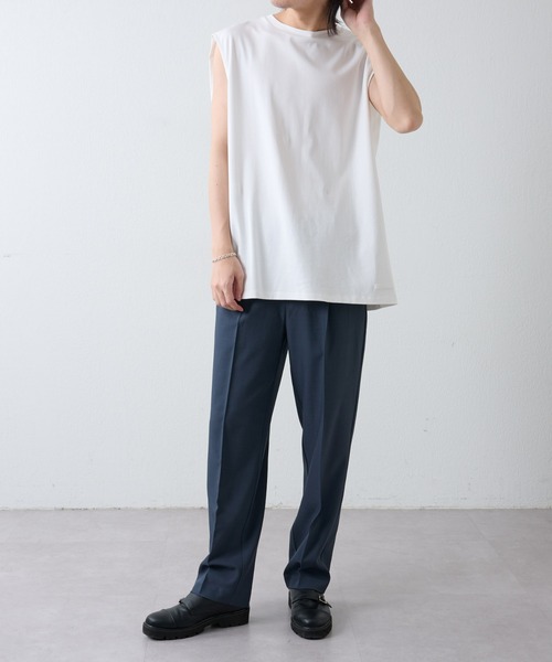 COLONY 2139（コロニートゥーワンスリーナイン）の「スマート半袖変形ノースリーブ（タンクトップ・メンズ・ホワイト/ブラック・MEDIUM/LARGE）」の22枚目の写真