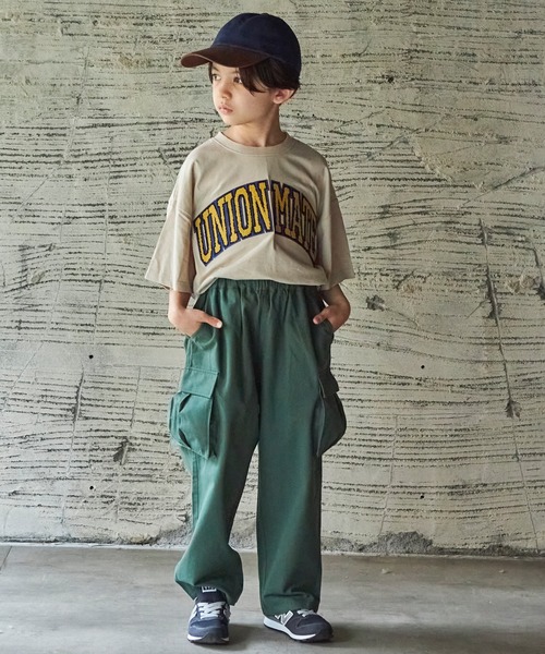 PAIRMANON STREET（ペアマノンストリート）の「【PAIRMANON STREET】ユニセックスワイドシルエットポケット付きカーゴパンツ（その他パンツ・キッズ・パープル/ブラック/ベージュ/カーキ・160/110/120/140/90/100/130/150）」の12枚目の写真