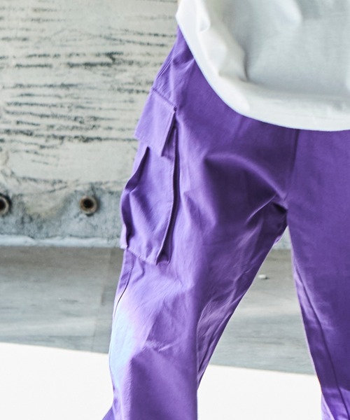 PAIRMANON STREET（ペアマノンストリート）の「【PAIRMANON STREET】ユニセックスワイドシルエットポケット付きカーゴパンツ（その他パンツ・キッズ・パープル/ブラック/ベージュ/カーキ・160/110/120/140/90/100/130/150）」の14枚目の写真