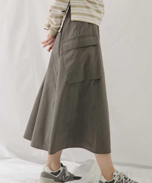 EKAL(エカル)の「ソロテックスホリデースカート(スカート・レディース・グレー/ベージュ・ONE)」の4枚目の写真