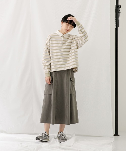 EKAL(エカル)の「ソロテックスホリデースカート(スカート・レディース・グレー/ベージュ・ONE)」の5枚目の写真