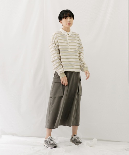 EKAL(エカル)の「ソロテックスホリデースカート(スカート・レディース・グレー/ベージュ・ONE)」の6枚目の写真