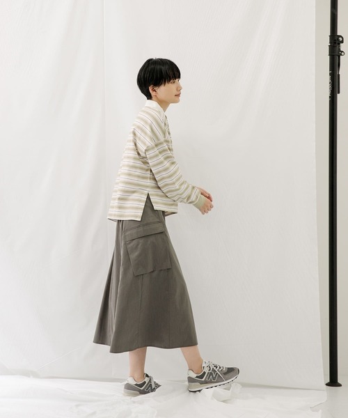 EKAL(エカル)の「ソロテックスホリデースカート(スカート・レディース・グレー/ベージュ・ONE)」の7枚目の写真