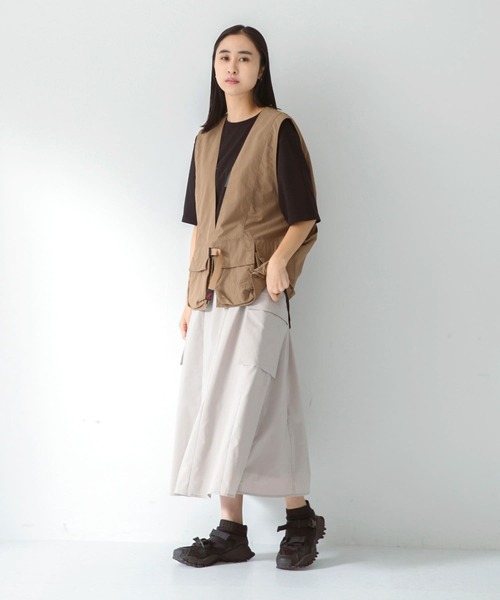 EKAL(エカル)の「ソロテックスホリデースカート(スカート・レディース・グレー/ベージュ・ONE)」の9枚目の写真