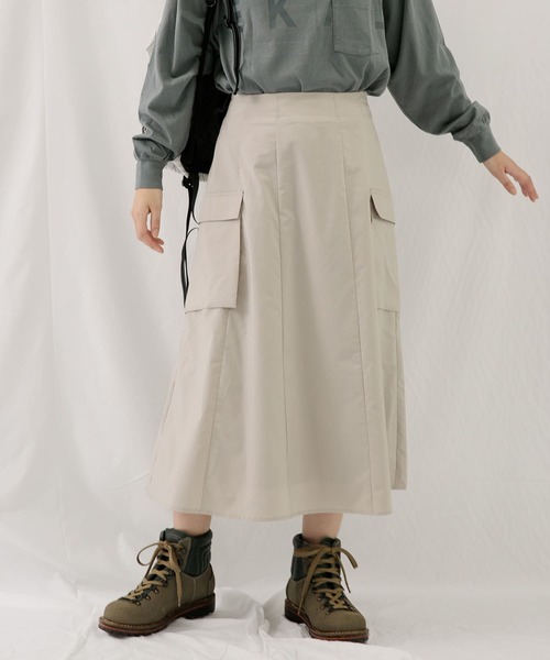 EKAL(エカル)の「ソロテックスホリデースカート(スカート・レディース・グレー/ベージュ・ONE)」の13枚目の写真