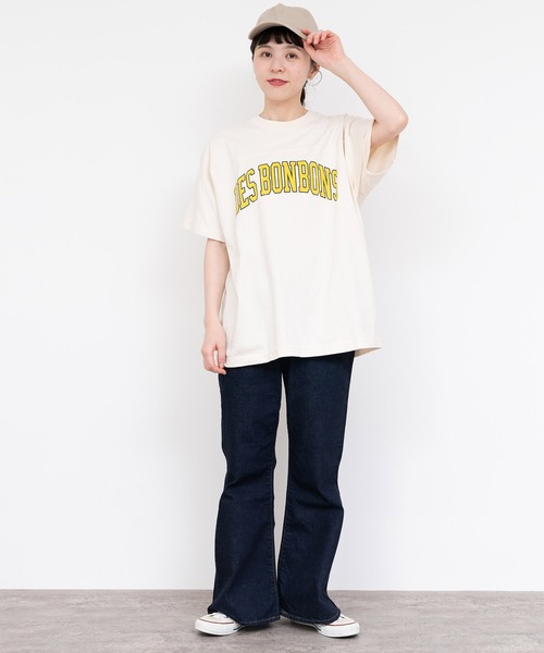CHILD WOMAN（チャイルドウーマン）の「☆オーガニックリサイクル天竺ロゴTシャツ（Tシャツ/カットソー・レディース・アイボリー/オレンジ/サックスブルー/ネイビー/カーキ・FREE）」の20枚目の写真