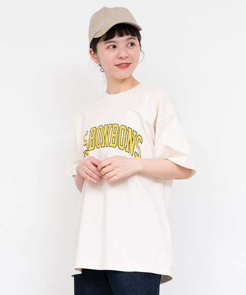 CHILD WOMAN（チャイルドウーマン）の「☆オーガニックリサイクル天竺ロゴTシャツ（Tシャツ/カットソー・レディース・アイボリー/オレンジ/サックスブルー/ネイビー/カーキ・FREE）」の15枚目の写真