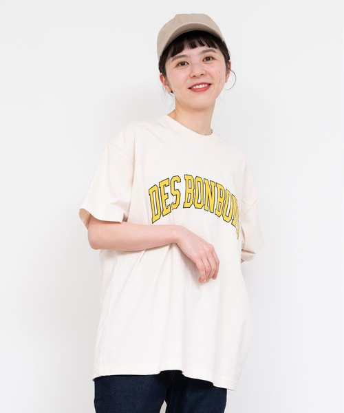 CHILD WOMAN（チャイルドウーマン）の「☆オーガニックリサイクル天竺ロゴTシャツ（Tシャツ/カットソー・レディース・アイボリー/オレンジ/サックスブルー/ネイビー/カーキ・FREE）」の16枚目の写真