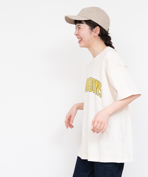 CHILD WOMAN（チャイルドウーマン）の「☆オーガニックリサイクル天竺ロゴTシャツ（Tシャツ/カットソー・レディース・アイボリー/オレンジ/サックスブルー/ネイビー/カーキ・FREE）」の17枚目の写真