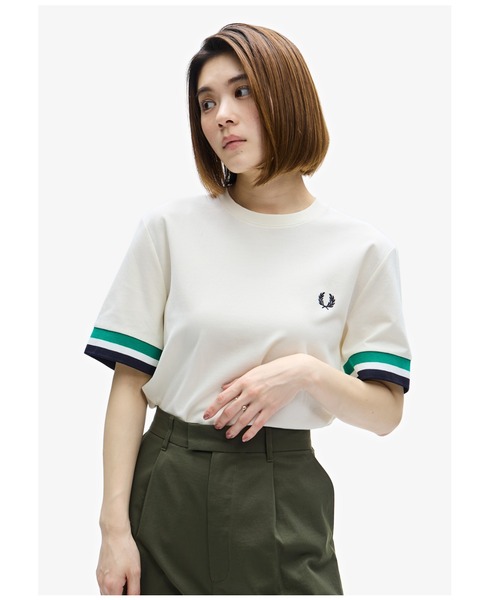 フレッドペリー Tipped Pique T-Shirt FRED PERRY 2025春夏新作 レディース 国内正規品 フレッドペリー The Fred Perry Shirt FRED PERRY 2025春夏新作