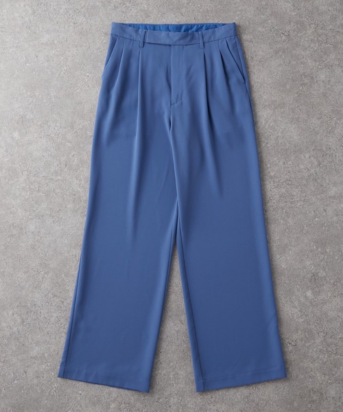 綾トロミ タックスリムストレートスラックス（スラックス）｜MONO-MART