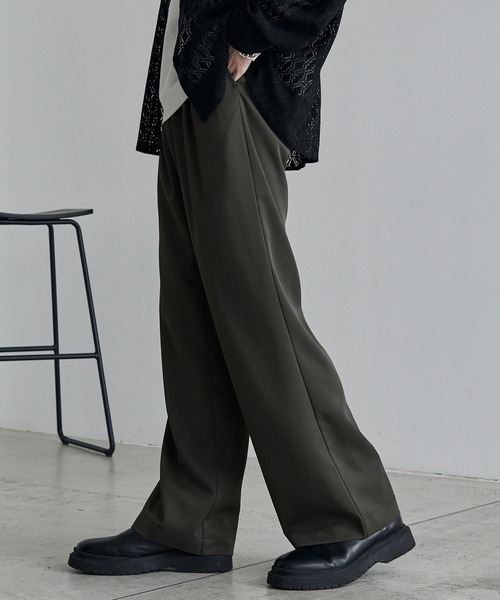 MONO-MART（モノマート）の「綾トロミ タックスリムストレートスラックス（スラックス・メンズ・ブラック/ライトグレー/レッド系/アイボリー/ダークグレー/ブルー/オリーブ/モカ/ダークブラウン/ダークネイビー・S/M/L）」の16枚目の写真