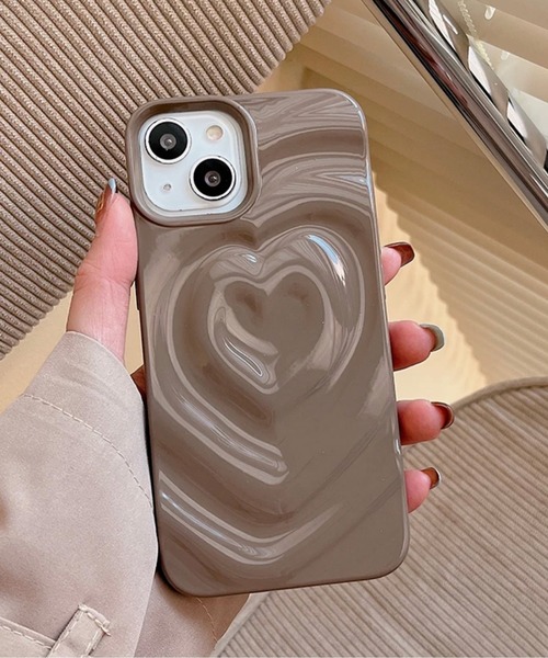 NOLITA LABORATORY（ノリータラボラトリー）の「【 NOLITA / ノリータ 】ハートモチーフ アート アイフォンカバー iPhone 17 / 17 pro / 17proMax / Air / 11 / XR / 12 / 13 / 14 / 15 / 16 / 16pro / 16proMax アイフォンケース（スマホケース/カバー・レディース・オフホワイト/シルバー/モカ/パープル/アンティークシルバー/ブラック/グリーン/ワイン/スモークピンク/ベビーピンク・G/I/F/D/E/H/A/B/C/N/J/K/iPhone 16/iPhone 16 Pro/iPhone 16 Pro Max/iPhone 11/XR/iPhone 13/14/iPhone 13 Pro/iPhone 13 Pro Max/iPhone 12 Pro Max/iPhone 14 Pro/iPhone 14 Pro Max/iPhone 15/iPhone 12/12 Pro/iPhone 15 Pro Max/iPhone 15 Pro/iPhone 16 Plus/iPhone 17 Pro Max/iPhone Air/iPhone 17/iPhone 17 Pro/iPhone 11）」の4枚目の写真