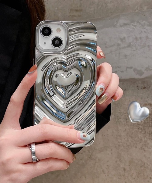 NOLITA LABORATORY（ノリータラボラトリー）の「【 NOLITA / ノリータ 】ハートモチーフ アート アイフォンカバー iPhone 17 / 17 pro / 17proMax / Air / 11 / XR / 12 / 13 / 14 / 15 / 16 / 16pro / 16proMax アイフォンケース（スマホケース/カバー・レディース・オフホワイト/シルバー/モカ/パープル/アンティークシルバー/ブラック/グリーン/ワイン/スモークピンク/ベビーピンク・G/I/F/D/E/H/A/B/C/N/J/K/iPhone 16/iPhone 16 Pro/iPhone 16 Pro Max/iPhone 11/XR/iPhone 13/14/iPhone 13 Pro/iPhone 13 Pro Max/iPhone 12 Pro Max/iPhone 14 Pro/iPhone 14 Pro Max/iPhone 15/iPhone 12/12 Pro/iPhone 15 Pro Max/iPhone 15 Pro/iPhone 16 Plus/iPhone 17 Pro Max/iPhone Air/iPhone 17/iPhone 17 Pro/iPhone 11）」の13枚目の写真