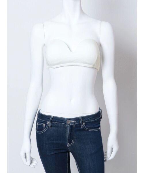 GYDA（ジェイダ）の「Booster ブラトップ（チューブトップ・レディース・オフホワイト/ブラック・FREE）」の8枚目の写真