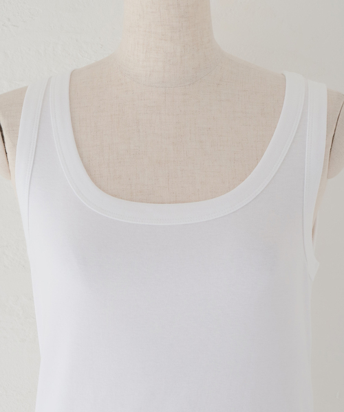 plage（プラージュ）の「organic cotton フライスタンクトップ（タンクトップ・レディース・ホワイト/キャメル・FREE）」の12枚目の写真