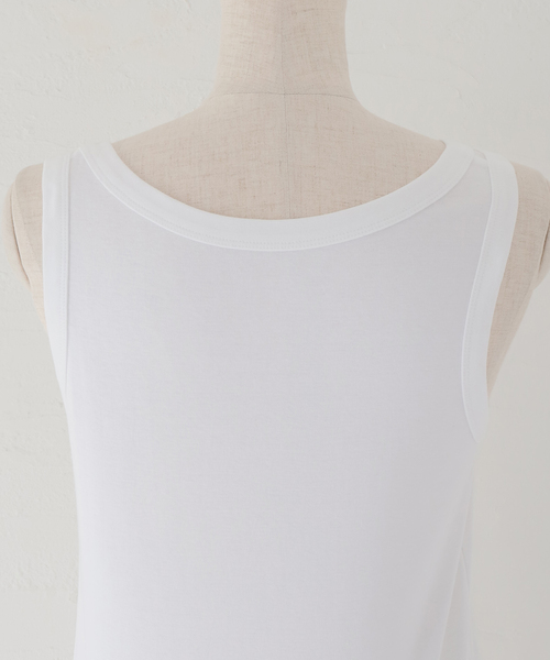 plage（プラージュ）の「organic cotton フライスタンクトップ（タンクトップ・レディース・ホワイト/キャメル・FREE）」の9枚目の写真