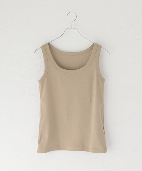 plage（プラージュ）の「organic cotton フライスタンクトップ（タンクトップ・レディース・ホワイト/キャメル・FREE）」の22枚目の写真