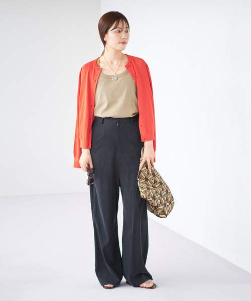 plage（プラージュ）の「organic cotton フライスタンクトップ（タンクトップ・レディース・ホワイト/キャメル・FREE）」の14枚目の写真