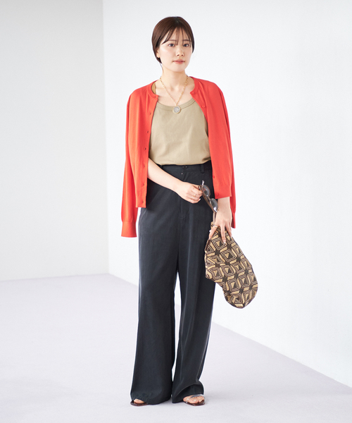 plage（プラージュ）の「organic cotton フライスタンクトップ（タンクトップ・レディース・ホワイト/キャメル・FREE）」の11枚目の写真