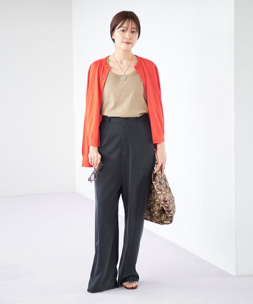 plage（プラージュ）の「organic cotton フライスタンクトップ（タンクトップ・レディース・ホワイト/キャメル・FREE）」の20枚目の写真