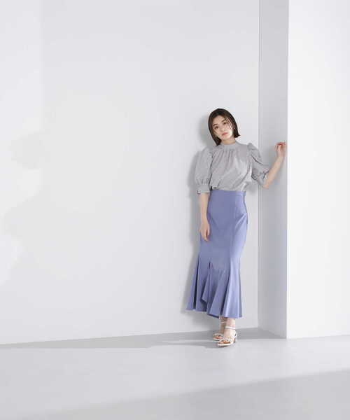 NATURAL BEAUTY BASIC（ナチュラルビューティーベーシック）の「【美人百花掲載】バックリボンストライプブラウス（シャツ/ブラウス・レディース・グレー系その他/ブルー系その他/グリーン系その他3・SMALL/MEDIUM）」の13枚目の写真