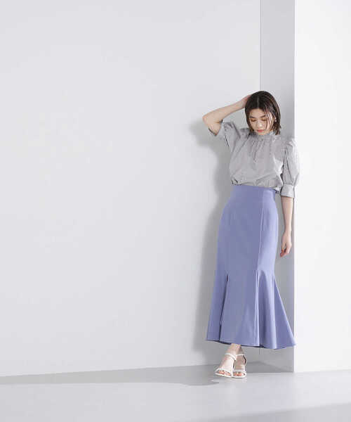 NATURAL BEAUTY BASIC（ナチュラルビューティーベーシック）の「【美人百花掲載】バックリボンストライプブラウス（シャツ/ブラウス・レディース・グレー系その他/ブルー系その他/グリーン系その他3・SMALL/MEDIUM）」の7枚目の写真