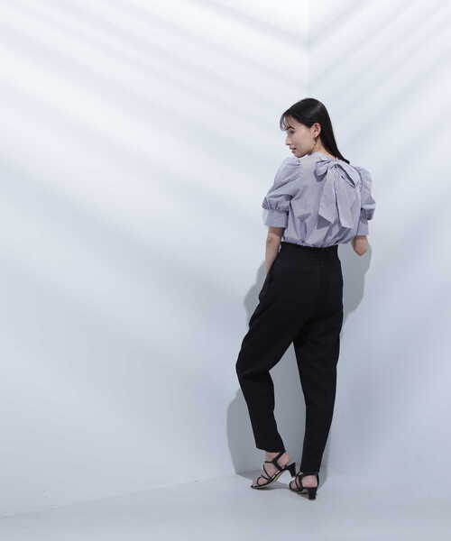 NATURAL BEAUTY BASIC（ナチュラルビューティーベーシック）の「【美人百花掲載】バックリボンストライプブラウス（シャツ/ブラウス・レディース・グレー系その他/ブルー系その他/グリーン系その他3・SMALL/MEDIUM）」の14枚目の写真