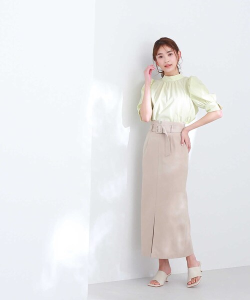 NATURAL BEAUTY BASIC（ナチュラルビューティーベーシック）の「【美人百花掲載】バックリボンストライプブラウス（シャツ/ブラウス・レディース・グレー系その他/ブルー系その他/グリーン系その他3・SMALL/MEDIUM）」の12枚目の写真
