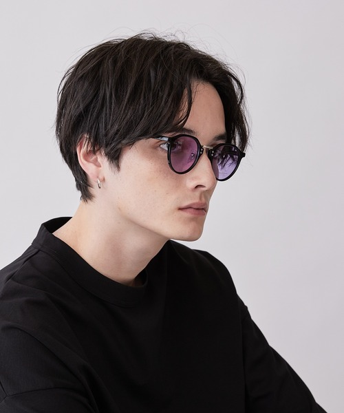 Lui's（ルイス）の「ボストンタイプ#２ / カラーレンズサングラス (偏光・調光)（サングラス・メンズ・ライトグレー/パープル/ブルー・FREE）」の21枚目の写真