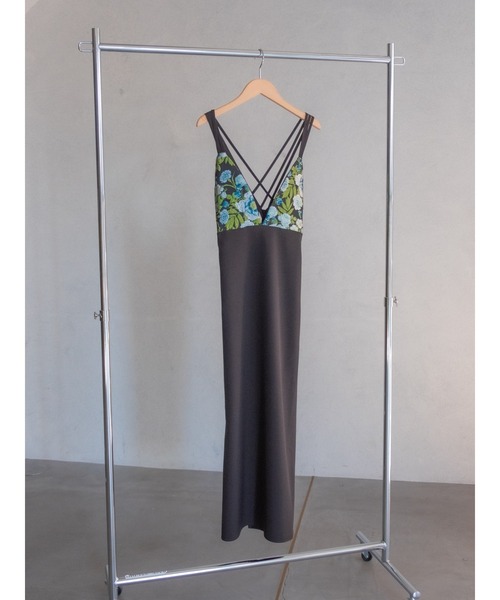 sahara（サハラ）の「Back Cross Jacquard Cami Dress