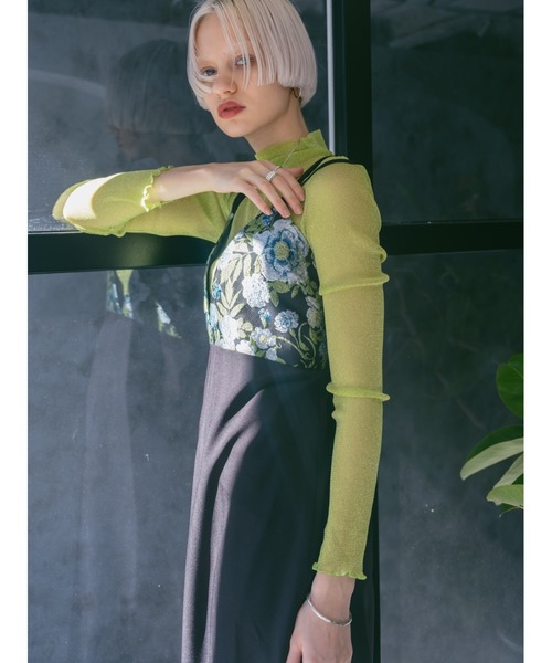 sahara（サハラ）の「Back Cross Jacquard Cami Dress