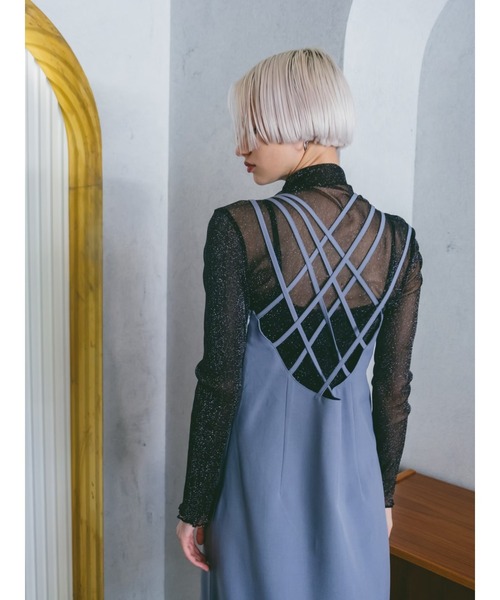 sahara（サハラ）の「Back Cross Jacquard Cami Dress