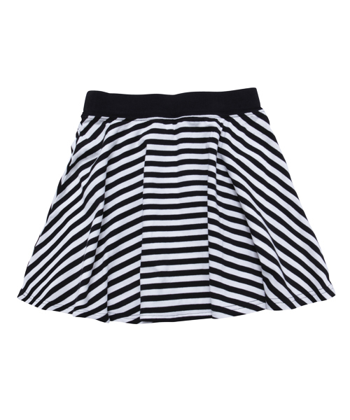 X-girl Stages（エックスガールステージス）の「STRIPED FLARED SKIRT LOGO(12M～3T)（スカート・キッズ・ブラック/ピンク/ネイビー・3T/2T/12M）」の4枚目の写真