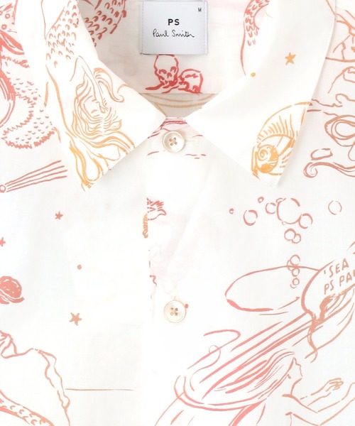 PS Paul Smith（ピーエスポールスミス）の「"Sea Tales" オープンカラーシャツ / 132318 695U（シャツ/ブラウス・メンズ・ネイビー/ホワイト・SMALL/MEDIUM/LARGE/X-LARGE/XX-LARGE）」の6枚目の写真