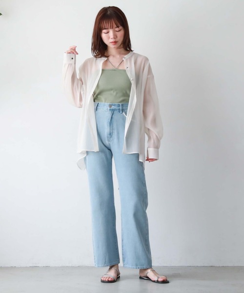 archives(アルシーヴ)の「バックタックシアーシャツ(シャツ/ブラウス・レディース・ブラック/アイボリー/シルバーグレー/オレンジ/モカ・MEDIUM)」の9枚目の写真