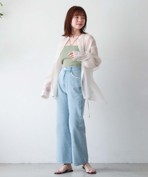 archives(アルシーヴ)の「バックタックシアーシャツ(シャツ/ブラウス・レディース・ブラック/アイボリー/シルバーグレー/オレンジ/モカ・MEDIUM)」の10枚目の写真