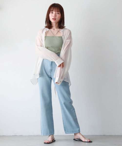 archives(アルシーヴ)の「バックタックシアーシャツ(シャツ/ブラウス・レディース・ブラック/アイボリー/シルバーグレー/オレンジ/モカ・MEDIUM)」の12枚目の写真