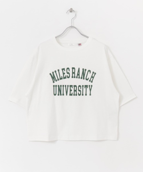 ITEMS URBANRESEARCH(アイテムズ アーバンリサーチ)の「カレッジロゴハンソデTシャツ(Tシャツ/カットソー・レディース・オフホワイト/スミクロ/モカ・FREE)」の19枚目の写真