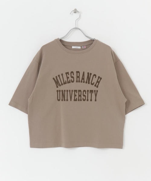 ITEMS URBANRESEARCH(アイテムズ アーバンリサーチ)の「カレッジロゴハンソデTシャツ(Tシャツ/カットソー・レディース・オフホワイト/スミクロ/モカ・FREE)」の21枚目の写真