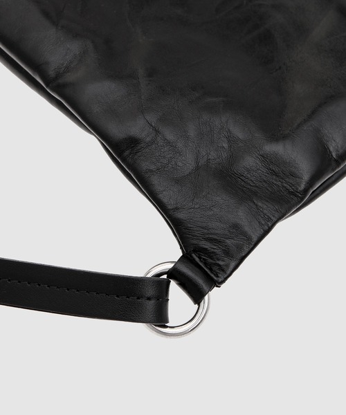 JIL SANDER（ジルサンダー）の「DRAWSTRING MD（ショルダーバッグ・メンズ・グリーン系/ブラック・UNI）」の7枚目の写真