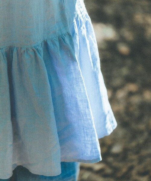 fog linen work(フォグリネンワーク)の「fog linen work / 別注 DAIAN TOP(シャツ/ブラウス・レディース・インディゴブルー/ベージュ・ONE SIZE)」の5枚目の写真