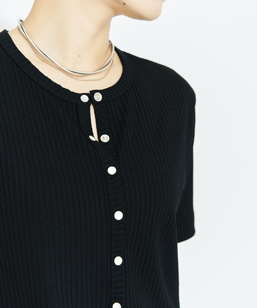 HARDY NOIR（アルディーノアール）の「リブパールドットマキシワンピース（ワンピース・レディース・ブラック・FREE）」の7枚目の写真