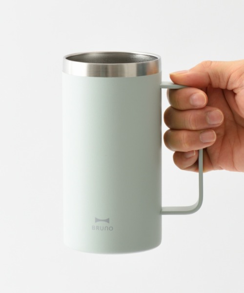 BRUNO（ブルーノ）の「取っ手つきステンレスタンブラー（グラス/マグカップ/タンブラー・レディース・グレイッシュベージュ/グリーン/ピンク・フリー）」の3枚目の写真