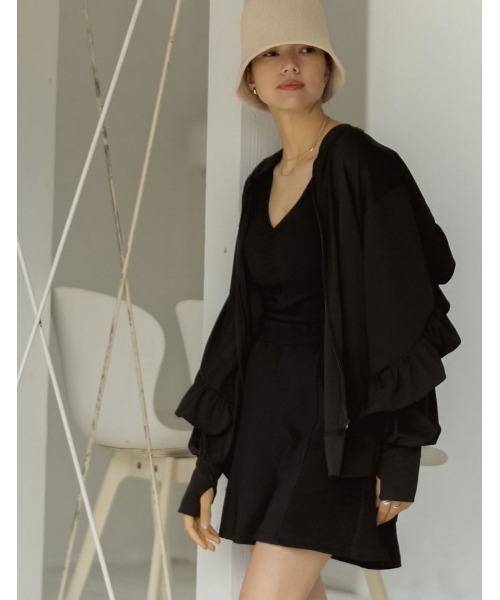 Re:EDIT（リエディ）の「[DAILY SWIM][UVカット][撥水][水陸両用]リブショートスイムパンツ（水着・レディース・ブラック/モカ・MEDIUM/LARGE/SMALL）」の16枚目の写真