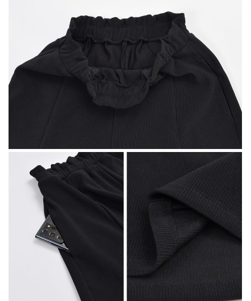 Re:EDIT（リエディ）の「[DAILY SWIM][UVカット][撥水][水陸両用]リブショートスイムパンツ（水着・レディース・ブラック/モカ・MEDIUM/LARGE/SMALL）」の11枚目の写真